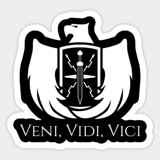 Veni Vidi Vici - Ancient Roman Legion Eagle Shield Sticker